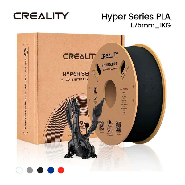 Imagem de Filamento Creality Hyper Pla (black) 1,75mm 3301010343